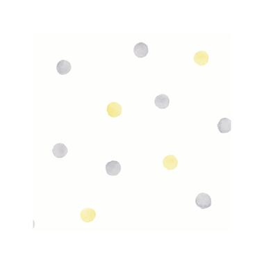 Dutch Wallcoverings - Over The Rainbow- Dots Grey/Yellow - 0,53x10,05m product