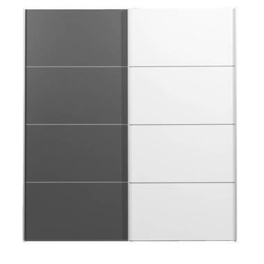 Armoire à portes coulissantes Verona blanche - blanche/couleur anthracite - 200x182x64 cm product