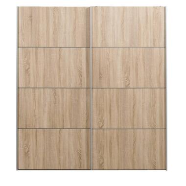 Armoire à portes coulissantes Verona blanche - couleur chêne - 200x182x64 cm product