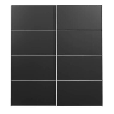 Schuifdeurkast Verona wit - zwart - 200x182x64 cm product