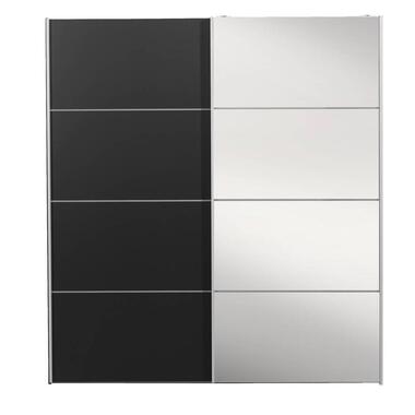 Armoire à portes coulissantes Verona anthracite - noir/miroir - 200x182x64 cm product