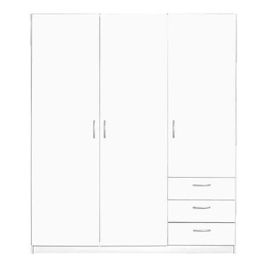 Kleerkast Varia 3-deurs - wit - 175x146x50 cm product