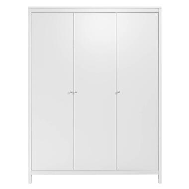 Kleerkast Madeira 3-deurs - wit - 199x150x58 cm product