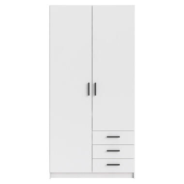 Kleerkast Sprint 2-deurs - wit - 200x98,5x50 cm product