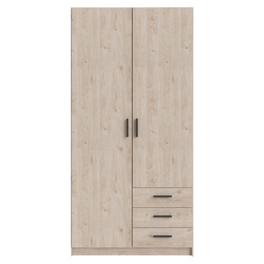Kleerkast Sprint 2-deurs - eikenkleur - 200x98,5x50 cm product