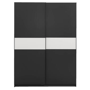 Armoire à portes coulissantes Genua - anthracite/blanc - 204x150x60 cm product