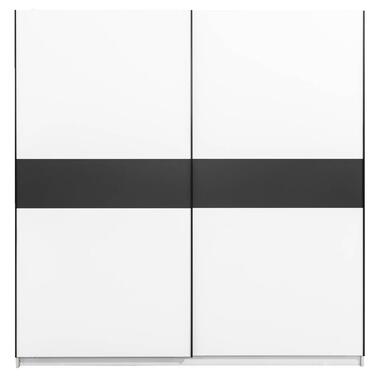 Armoire à portes coulissantes Genua - blanc/anthracite - 204x200x60 cm product