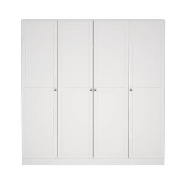 Kleerkast Lynn 4-deurs - wit - 200x196x62 cm product