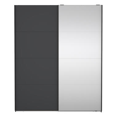 Armoire à portes coulissantes Bergamo - anthracite/miroir - 221x178,5x66,6 cm product