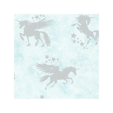 Dutch Wallcoverings - Over The Rainbow- Unicorns Silver - 0,53x10,05m product