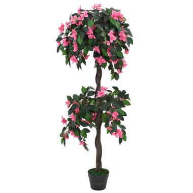 VIDAXL Kunstplant met pot rododendron 155 cm groen en roze product