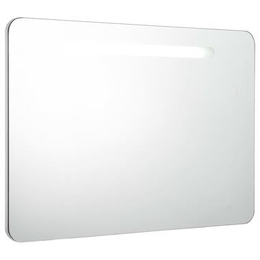 VIDAXL Badkamerkastje - met spiegel LED - 80x11x55 cm product