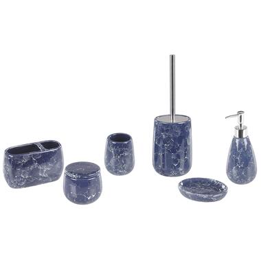 Lot de 6 accessoires de salle de bains en céramique bleue ANTUCO product