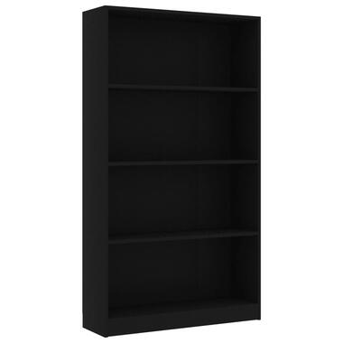 vidaXL Bibliothèque à 4 niveaux Noir 80x24x142 cm Bois d’ingénierie product