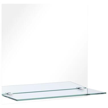 vidaXL Wandspiegel met schap 50x50 cm gehard glas product