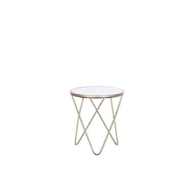 Table appoint blanche et doré MERIDIAN II product