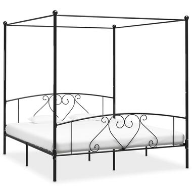 vidaXL Cadre de lit à baldaquin Noir Métal 200 x 200 cm product