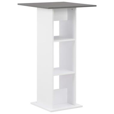 vidaXL Table de bar Blanc et gris anthracite 60x60x110 cm product