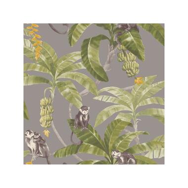 Dutch Wallcoverings - Myriad Monkey Puzzle grijs/groen - 0,53x10,05m product