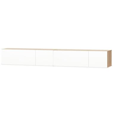 vidaXL Tv-meubels 2 st 120x40x34 cm bewerkt hout wit en eikenkleurig product