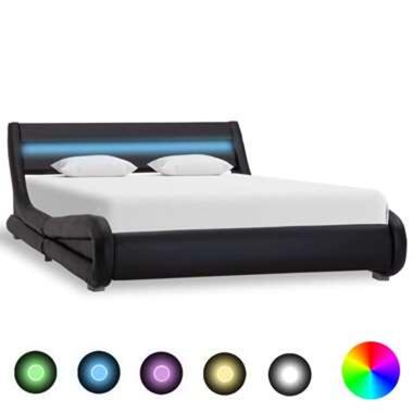 vidaXL Cadre de lit avec LED Noir Similicuir 120 x 200 cm product