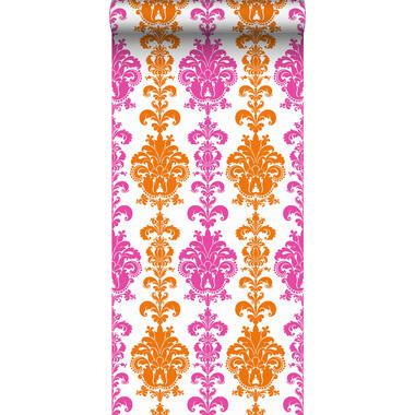 Sanders & Sanders behang - barokprint - roze, oranje - 53 cm x 10,05 m product