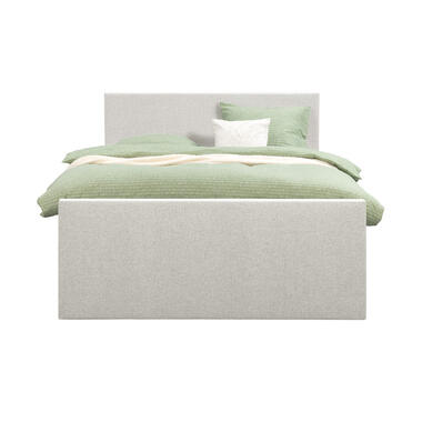 Boxspring avec pied de lit Liv uni - écru - 140x200 cm - pied carré product