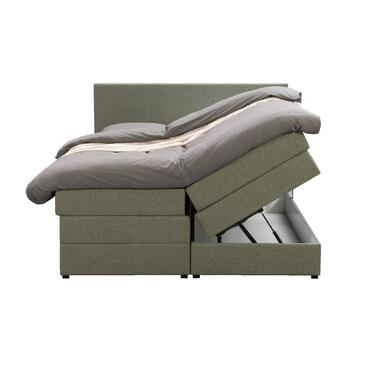 Boxspring avec espace de rangement Liv uni - vert - 180x200 cm product