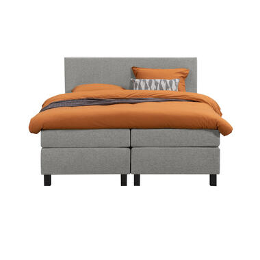 Boxspring Liv uni - gris clair - 160x200 cm - pied carré product