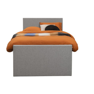 Boxspring avec espace de rangement et pied de lit Liv uni-gris clair-120x200cm product