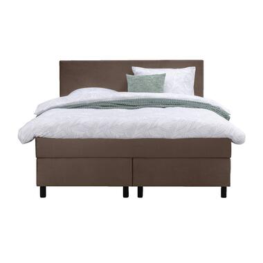 Boxspring Liv uni - brun - 140x200 cm - pied rond product