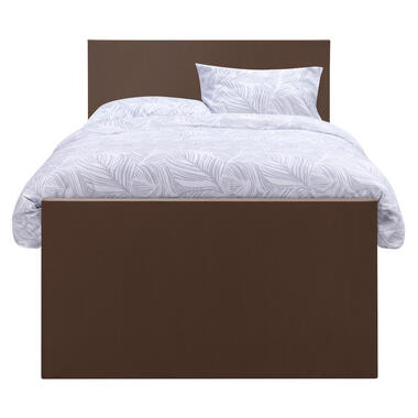 Boxspring avec pied de lit Liv uni - brun - 120x200 cm - pied rond product