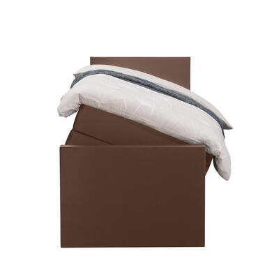 Boxspring avec espace de rangement et pied de lit Liv uni - brun - 90x200cm product