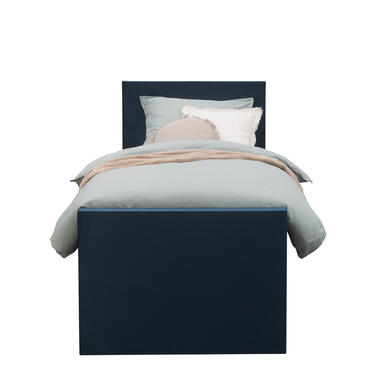 Boxspring avec pied de lit Liv uni - bleu - 90x200 cm - pied rond product