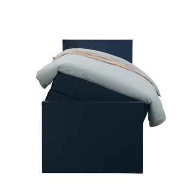 Boxspring avec espace de rangement et pied de lit Liv uni - bleu - 90x200cm product