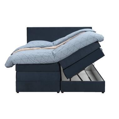 Boxspring avec espace de rangement Liv uni - bleu - 180x200 cm product