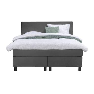 Boxspring Liv uni - gris - 140x200 cm - pied carré product