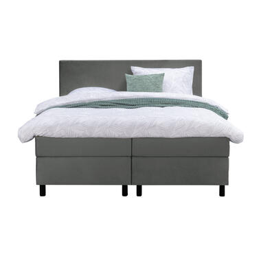 Boxspring Liv uni - gris - 160x200 cm - pied rond product