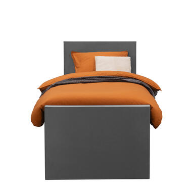 Boxspring avec pied de lit Liv uni - gris - 90x200 cm - pied carré product