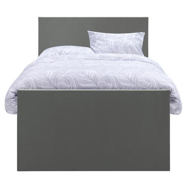 Boxspring avec pied de lit Liv uni - gris - 120x200 cm - pied rond product