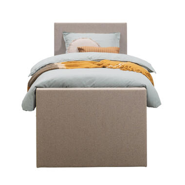 Boxspring met voetbord Liv egaal - beige - 90x200 cm - ronde poot product