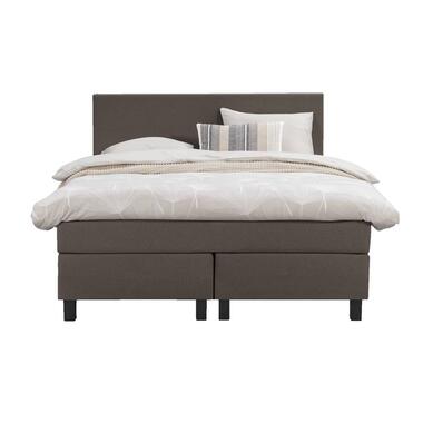 Boxspring Liv uni - brun foncé - 140x200 cm - pied carré product