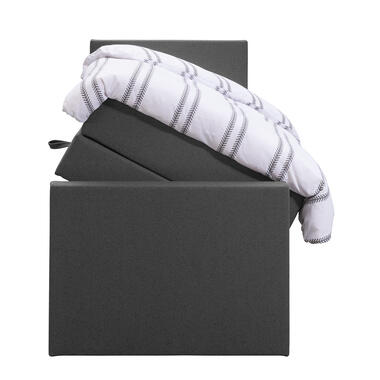Boxspring avec espace de rangement et pied de lit Liv uni -anthracite-90x200cm product