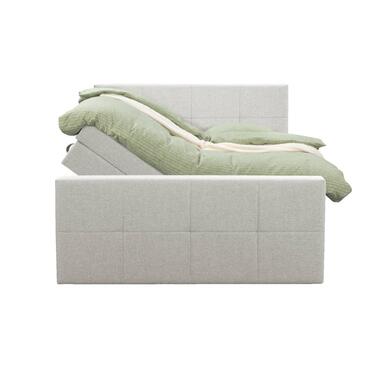 Boxspring avec espace de rangement et pied de lit Liv carré - écru - 140x200cm product