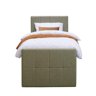 Boxspring avec pied de lit Liv carré - vert - 90x200 cm - pied fin product