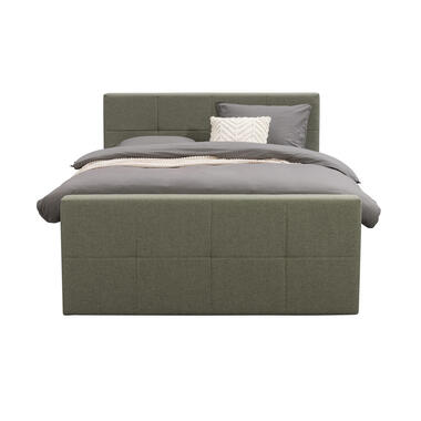 Boxspring avec pied de lit Liv carré - vert - 140x200 cm - pied carré product