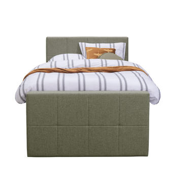 Boxspring avec espace de rangement et pied de lit Liv carré - vert - 120x200cm product