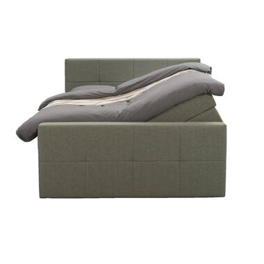 Boxspring avec espace de rangement et pied de lit Liv carré - vert - 140x200cm product