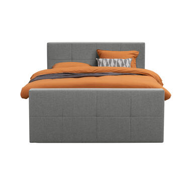 Boxspring avec pied de lit Liv carré - gris clair - 160x200 cm - pied rond product