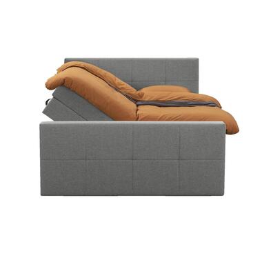 Boxspring avec espace de rangement et pied de lit Liv carré-grisclair-140x200cm product